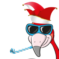 Jecke Flamingos von 2020
